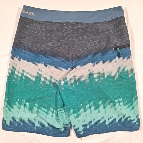 Rip Curl Mirage Men's Board Shorts Blue/Gray Surf Swim Trunks Size 30 Zip Pocket - Picture 7 of 8